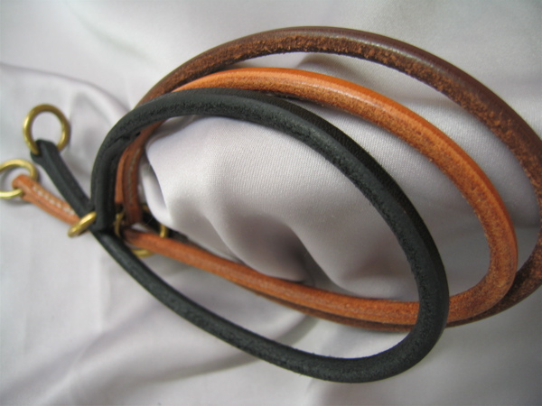 rolled leather leash