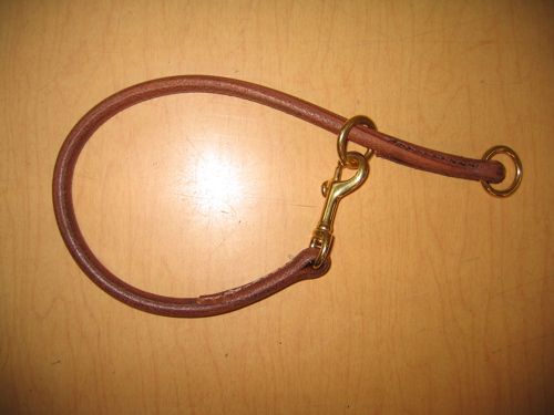 Custom Leather Dog Rolled Leather Clip Slip Collar | Hogan Custom Leather